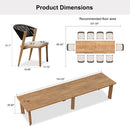 PURPLE LEAF 7 / 9 / 11 pcs Outdoor Dining Set Patio Dining Furniture for Lawn Backyard Deck Brown