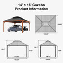 PURPLE LEAF Outdoor Aluminum Carport Heavy-Duty with Wood Grain Aluminum Frame