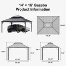 PURPLE LEAF Light Grey Metal Carport with Galvanized Steel Roof Heavy Duty Permanent Outdoor Car Shelter
