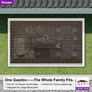PURPLE LEAF Outdoor Hardtop Gazebo for Garden Bronze Double Roof Aluminum Frame Pavilion with String Lights-clear