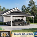 PURPLE LEAF White Metal Carport with Galvanized Steel Roof Aluminum Frame All-Weather Car Shelter