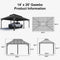 PURPLE LEAF Outdoor Metal Carport Gazebo Grey Steel Roof Aluminum Frame Shelter for Parking