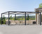 PURPLE LEAF Louvered Pergola Modern Grey Pergola with White Roof for Deck Backyard Garden