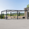PURPLE LEAF Louvered Pergola Modern Grey Pergola with White Roof for Deck Backyard Garden