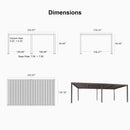 PURPLE LEAF Outdoor Louvered Pergola Adjustable Metal Roof Bronze Hardtop Gazebo Patio Pavilion