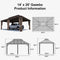 PURPLE LEAF Outdoor Metal Carport Gazebo Bronze Steel Roof Aluminum Frame Shelter for Parking