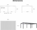PURPLE LEAF Louvered Pergola Modern Grey Pergola with White Roof for Deck Backyard Garden