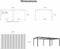 PURPLE LEAF Louvered Pergola Modern Grey Pergola with White Roof for Deck Backyard Garden