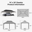 PURPLE LEAF White Metal Carport with Galvanized Steel Roof Aluminum Frame All-Weather Car Shelter