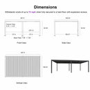 PURPLE LEAF Athena Louvered Pergola Grey Outdoor Aluminum Pergola with Shutter Wall Adjustable Gazebo Rainproof for Patio Deck Garden