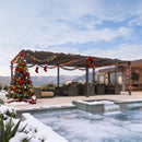 PURPLE LEAF Athena Outdoor Louvered Pergola Adjustable Metal Roof Bronze Hardtop Gazebo Patio Pavilion