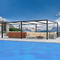 PURPLE LEAF Louvered Pergola Modern Grey Pergola with White Roof for Deck Backyard Garden
