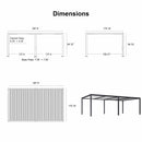 PURPLE LEAF Louvered Pergola Outdoor Aluminum Pergola with Adjustable Roof for Deck Backyard Garden Hardtop Gazebo