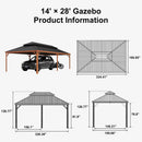 PURPLE LEAF Outdoor Aluminum Carport Heavy-Duty with Wood Grain Aluminum Frame