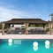 PURPLE LEAF Outdoor Hardtop Gazebo for Garden Bronze Double Roof Aluminum Frame Pavilion
