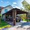 PURPLE LEAF Outdoor Metal Carport Gazebo Bronze Steel Roof Aluminum Frame Shelter for Parking