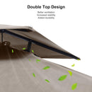 PURPLE LEAF Double Top 10 / 11 / 12 ft Square Cantilever Olefin Fabric Patio Umbrella