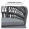 OPEN BOX I PURPLE LEAF Outdoor Dining Chair ×2 All-Weather PE Rattan with Aluminum Frame
