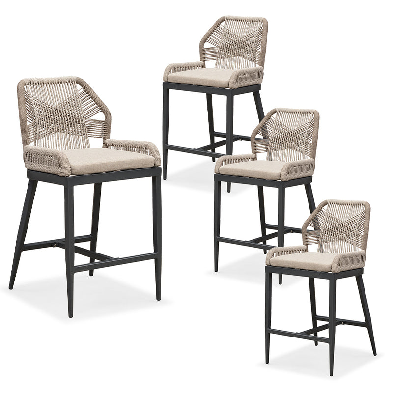 PURPLE LEAF Bar Stool Set of 2, Modern Counter Stool & Bar Stools with Cushions, Isand Bar Stools.