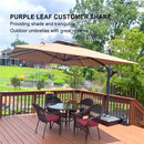 PURPLE LEAF Double Top 10 / 11 / 12 / 9 x 12 ft Square and Rectangle Outdoor Cantilever Umbrella