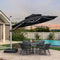 PURPLE LEAF Round Cantilever Patio Umbrella Heavy Duty Umbrella for Porch Garden Pool