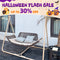 PURPLE LEAF Double Cloud Hanging Chair - Outdoor Patio Rattan Swing Chair with Cushion and Backrest.
