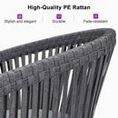 PURPLE LEAF 7/9/11 Pieces Outdoor Dining Set with Aluminium Table and Rattan Chairs, Grey