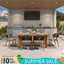PURPLE LEAF 7 / 9 / 11 pcs Outdoor Dining Set Patio Dining Furniture for Lawn Backyard Deck Brown