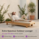 PURPLE LEAF Outdoor Daybed for Patio,  Poolside Chaise Lounge Bed with Cushion, Olefin Blend Fabric, Aluminum Frame Sunbed with Side Table for Deck and Backyard
