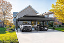 PURPLE LEAF Outdoor Metal Carport with Grey Steel Roof and Aluminum Frame Protective Shelter