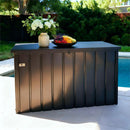 PURPLE LEAF Outdoor Deck Box Waterproof Lockable Storage Box Container with Lid Deck Organization for Patio Cushions Side Table Pool Accessories Garden Tools