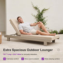 PURPLE LEAF Outdoor Daybed for Patio,  Poolside Chaise Lounge Bed with Cushion, Olefin Blend Fabric, Aluminum Frame Sunbed with Side Table for Deck and Backyard
