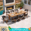 PURPLE LEAF 7 / 9 / 11 pcs Outdoor Dining Set Patio Dining Furniture for Lawn Backyard Deck Brown