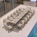 PURPLE LEAF Caesar Outdoor Dining Set Aluminum Luxury Patio Furniture Table and Chairs Set with Olifen Removable Thick Cushion and Pillow Patio Dining Sets for Garden Deck