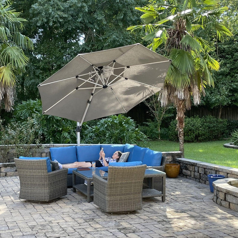 Clearance - PURPLE LEAF OPEN BOX Round Sunbrella Outdoor Patio Umbrella