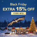 PURPLE LEAF Affordable Patio Umbrella Square and Rectangular Cantilever Umbrella