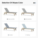 PURPLE LEAF Pool Oversized Lounge Chairs Rattan Aluminium Patio Chaise Lounge Outdoor Adjustable Recliner Finish Loungers Woven PE Sun Chairs for Poolside Deck Beach