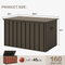 PURPLE LEAF Outdoor Deck Box Waterproof Lockable Storage Box Container with Lid Deck Organization for Patio Cushions Side Table Pool Accessories Garden Tools