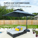 PURPLE LEAF Double Top 10 / 11 / 12 / 9 x 12 ft Square and Rectangle Outdoor Cantilever Umbrella