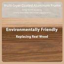 PURPLE LEAF Outdoor Aluminum Carport Heavy-Duty with Wood Grain Aluminum Frame