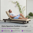 PURPLE LEAF Outdoor Daybed for Patio,  Poolside Chaise Lounge Bed with Cushion, Olefin Blend Fabric, Aluminum Frame Sunbed with Side Table for Deck and Backyard