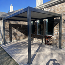 PURPLE LEAF Caesar Outdoor Louvered Pergola Patio Sun Shade Shelter with Adjustable Hardtop Patio Pergola Grey