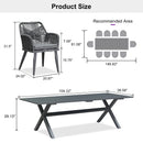 PURPLE LEAF Outdoor Dining Set All-Weather PE Rattan Outdoor Patio Furniture Set with Aluminum Frame