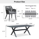 PURPLE LEAF 11/9/7 Pieces Outdoor Dining Set PE Rattan Outdoor Patio Furniture Set Grey