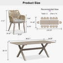 PURPLE LEAF Outdoor Dining Set All-Weather PE Rattan Outdoor Patio Furniture Set with Aluminum Frame