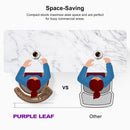 PURPLE LEAF Outdoor Swivel Bar Stools Set of 2 Metal Modern Rattan Bar Chairs with Backrest Aluminum Woven Barstools with Cushions