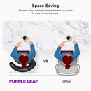 PURPLE LEAF Outdoor Swivel Bar Stools Set of 2 Metal Modern Rattan Bar Chairs with Backrest Aluminum Woven Barstools with Cushions