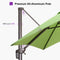 PURPLE LEAF Patio Cantilever Umbrella with Aluminum Offset Hanging for Pool Garden Deck