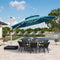 PURPLE LEAF Round Cantilever Patio Umbrella Heavy Duty Umbrella for Porch Garden Pool