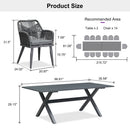 PURPLE LEAF Outdoor Dining Set All-Weather PE Rattan Outdoor Patio Furniture Set with Aluminum Frame